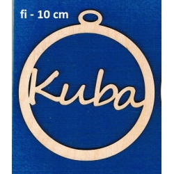 SKLEJKA #3mm Bombka 10cm Kuba  bombka personalizowana, ramka, obręcz 10